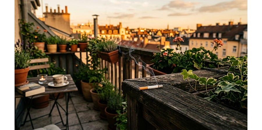 Rauchen auf dem Balkon entspannt gestalten: Tipps zu R&uuml;cksicht, Ausstattung und bewusstem Genuss f&uuml;r ein angenehmes Outdoor-Erlebnis.